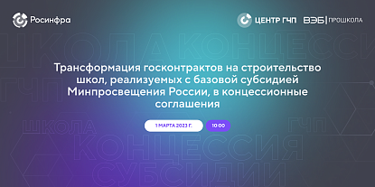 ПроШкола открыла прием заявок на перевод госконтрактов по строительству школ в концессии на платформе «Росинфра» 